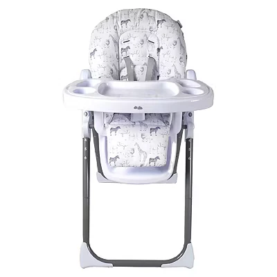 Image of My Babiie MBHC8 Premium Highchair Adjustable, 3 Recline Positions, 6 Height Settings, Removable Tray, Padded Seat, Foldable, for Toddler, from Months to Years (15kg) Safari