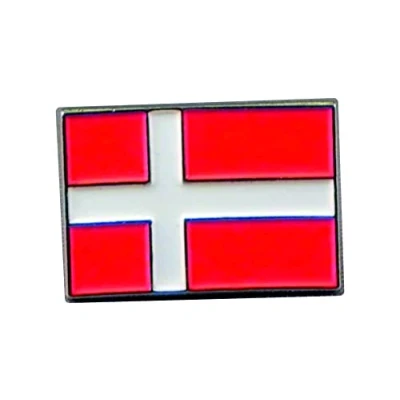 Image of Metal Enamel Pin Badge Brooch Danish National Flag (Denmark)