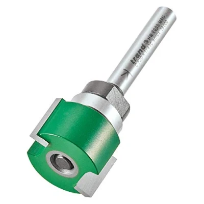 Image of Trend CraftPro Two Flute Intumescent Recessing Router Cutter Bit, 1/4 Inch Shank, 24mm Cut Diameter &amp; 15mm Length, Tungsten Carbide Tipped, C220X1/4TC