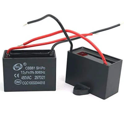 Image of DollaTek 2Pcs CBB61 7uF 450V AC 50/60Hz Air Conditioner Fan Motor Running Capacitor