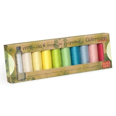 Image of Gutermann Thread Set RPET 10SP Pastel, One Size