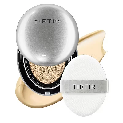 Image of Mask Fit Cushion Aura Silver Foundation Silver, Semi Gloss Finish, Natural Coverage, Moisturising, Lightweight, in Format (23N Sand, Full Size,