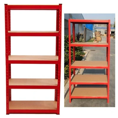 Image of Shelving Units for Storage, Freestanding Boltless Racking, Storage Shelves Unit Workbench Workshop Shed Garage Kitchen, Red, H 180 x W 90 D 40 Cm 5 Tier Shelf 875KG Capacity