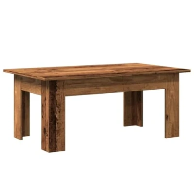 Image of vidaXL Engineered Wood Coffee Table Brown 100x60x42 cm Stylish Rectangular Living Room Centerpiece