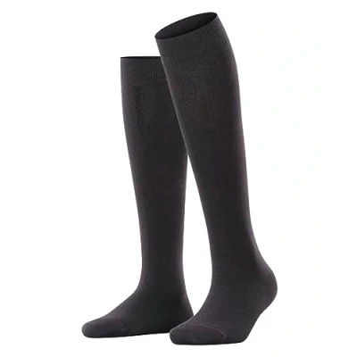 Image of ESPRIT Women&#039;s Basic Pure W KH Cotton With Soft Tops 1 Pair Knee High Socks, Black (Black 3000) new eco friendly, 5.5 8