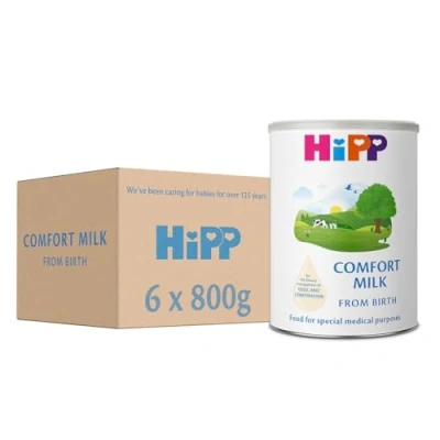 Image of Hipp Comfort Baby Milk Powder Formula, from Birth, 800g (Pack of 6)