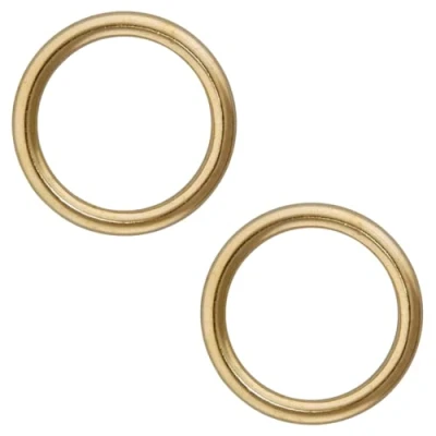 Image of Brass Plated Curtain Rings Hollow Upholstery Pure 25mm Roman Blind Ring O Shaped for DIY Curtains Pole Pack of 30.