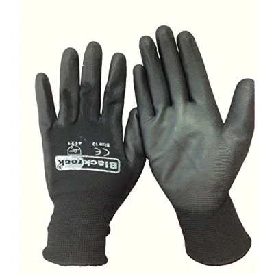 Image of 5 Pairs Of Blackrock Size 9/Large Black PU Work Safety Gloves