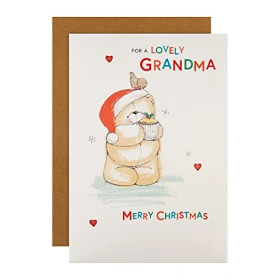 Image of Hallmark Christmas Card for Grandma Cute Forever Friends Cupcake Design