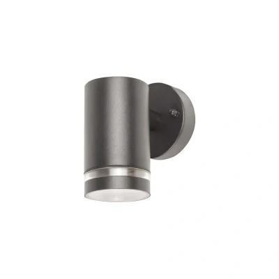 Image of Outdoor GU10 Down Wall Light IP65 Anthracite Grey Integral LED