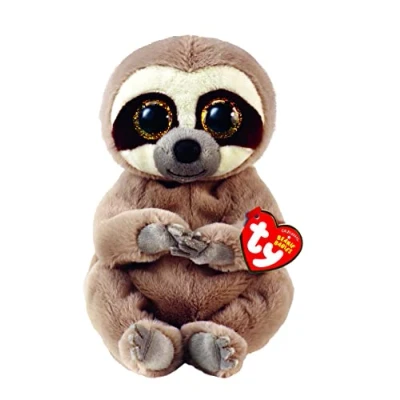 Image of Ty Silas Grey Sloth Beanie Bellies Regular Baby Soft Plush Toy Collectible Cuddly Stuffed Teddy