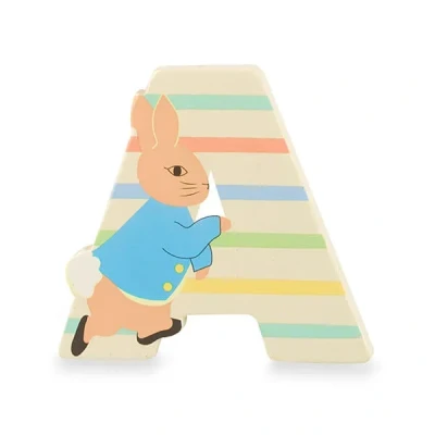 Image of Orange Tree Toys Peter Rabbit Wooden Alphabet Letter A