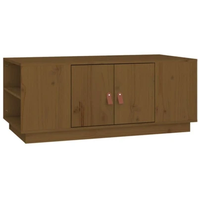 Image of vidaXL Coffee Table Honey Brown 100x50x41 cm Solid Wood Pine