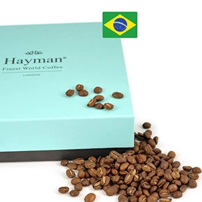 Image of Hayman Coffee, Brazilian Cup of Excellence®* Award Winner, Whole Bean Coffee Medium Roast, Fresh Beans, 100 Grams/3.5 Ounces (Pack 1)