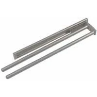 Image of Pull out kitchen towel holder rail, 2 arm, 450 mm by Fitmykitchen