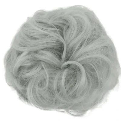 Image of CAISHA Large Hairpiece Scrunchy Instant Updo Curly Messy Bun Gray G33E
