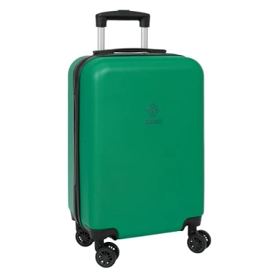 Image of Real Betis Balompié Cabin Trolley 20 Inches, Suitcase with Wheels, Security Lock, Lightweight Suitcase, 34.5 x 55 cm, Green, Estándar, Casual