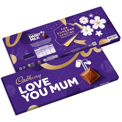 Image of Cadbury Dairy Milk Love You Mum Gift Chocolate Bar Extra Large 850g, Perfect for Mothers Day