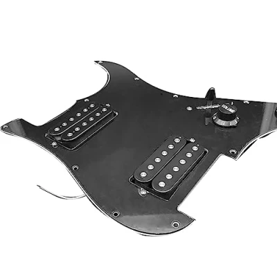 Image of Jaopary SQ Electric Loaded Prewired Scratchplate Spare Parts Pickguard Pickup Assembly Black