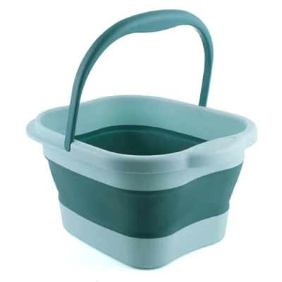 Image of Foldable Foot Bath Basin Soak Tub, Soaking Tub with Massage Acupoint for Feet Soaking, Pedicure Spa, Multifunction Bucket Handle, Home Spa