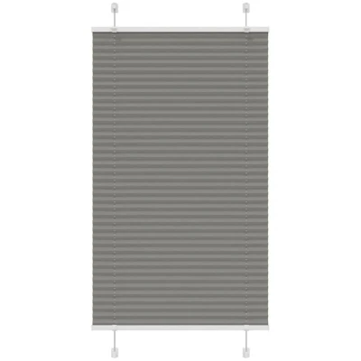 Image of vidaXL Pleated Blind Anthracite 75x150 cm Fabric Width 74.4 Polyester