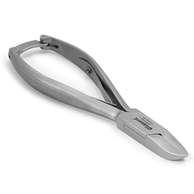 Image of Nail Clippers for Men with Thick or Ingrown Toenails Blizzard Podiatrist Toenail Clipper Set German Forged 5.5 inch Heavy Duty Cutter Concave Head Chequered Handles Hospital Grade