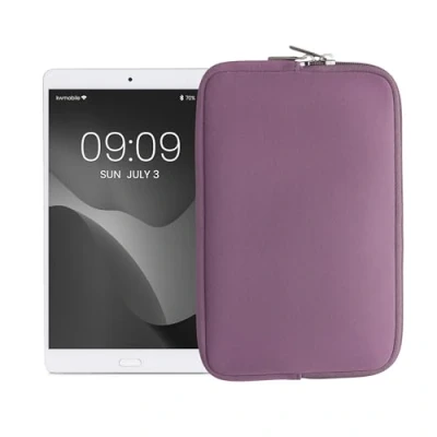 Image of kwmobile Neoprene Pouch Compatible with 8&quot; 8,4&quot; Tablet Universal Sleeve Case Cover Zipper for Lavender