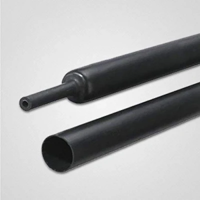 Image of 3:1 Tubing Black Adhesive Heat Shrink Waterproof HeatShrink Glue Lined Tube Sleeve (1 Meter, 6.4mm)