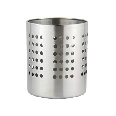 Image of APOLLO THE HOUSEWARES BRAND SS Utensil Holder, Organiser for Cutlery and Utensils, Kitchen Storage, Size:11x11x14 cm, Silver