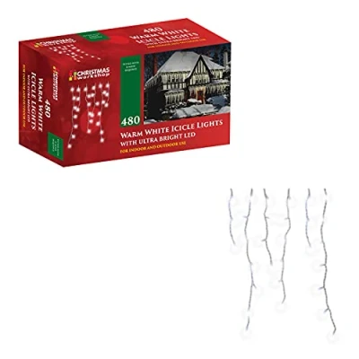 Image of Christmas Workshop 480 LED Icicle Chaser Lights Warm White
