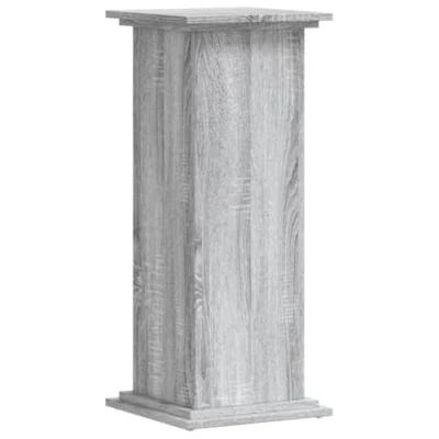 Image of vidaXL Plant Stand Pot Holder Grey Sonoma Engineered Wood, 33 x 80 cm, Load Capacity 60 kg