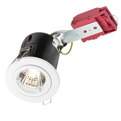 Image of KnightsBridge GU10 50W 230V LED Compatible IC Fire Rated Fixed Downlight White