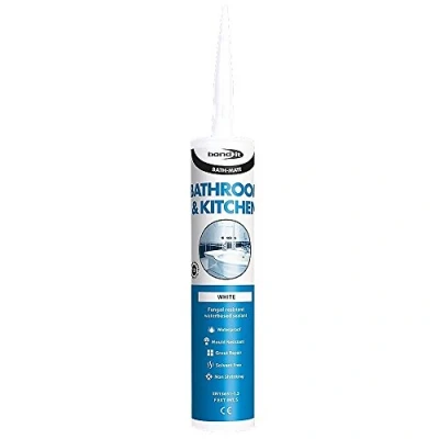 Image of 2X BOND IT Bath Mate Bathroom and Kitchen Acrylic sealant White Silicone Seal