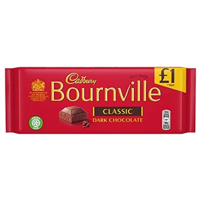 Image of Cadbury Dairy Milk Bournville Dark Chocolate, Classic, 180g