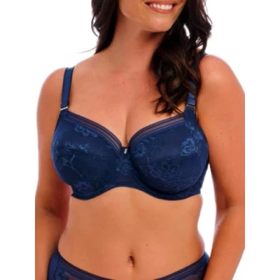 Image of Fantasie Womens Fusion Lace Side Support Bra Blue Polyamide Size 36DD