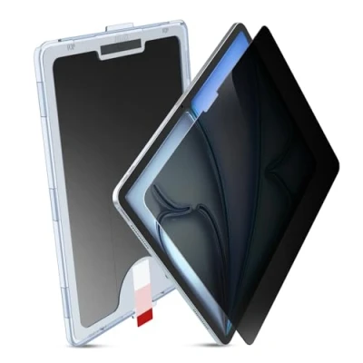 Image of MOBDIK Privacy Screen Protector Compatible with iPad Air 11 Inch 2024 M2, Anti Spy, 9H Tempered Glass, EZ Kit 1 Pack