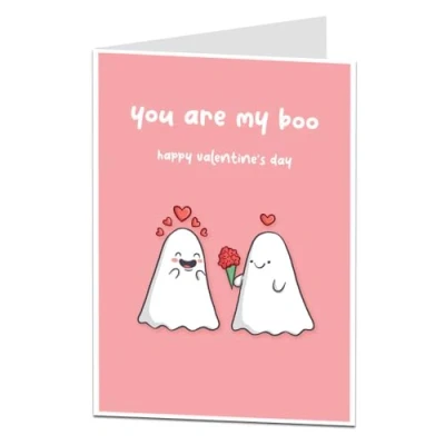 Image of LimaLima Funny Valentines Day Card Humorous You Are My Boo Design Perfect For Husband Wife Boyfriend Girlfriend