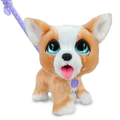 Image of Just Play furReal Poop A Lots Corgi Interactive Toy, 8 inch Walking Plush Puppy, 14 pieces, Pretend Play, Kids Toys for Ages 4 Up