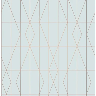 Image of Urban Walls UW24785 Déco Diamond Geo Sidewall, Soft Blue
