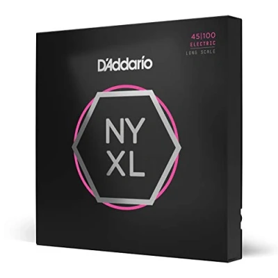 Image of D&#039;Addario NYXL45100 Nickel Wound Bass Guitar Strings, Grey, Regular Light, 45 100, Long Scale