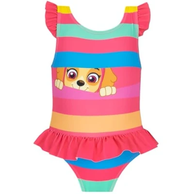 Image of Paw Patrol Swimming Costume Skye Girls Swimsuit for Pink 18 24 Months
