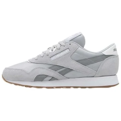 Image of Reebok Men&#039;s Classic Nylon Sneaker, FTWR White/Flash Red/Vector Navy, 4 UK