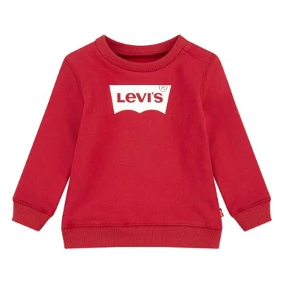 Image of Levi&#039;s Batwing Crewneck Sweatshirt for kids, Size: 6m, red/white
