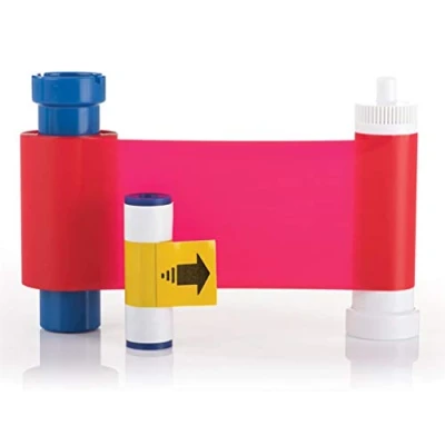 Image of MA1000K Red Ribbon Tape Compatible for Magicard Pronto Enduro3E Rio Pro 300 600 Printers 1000 Images
