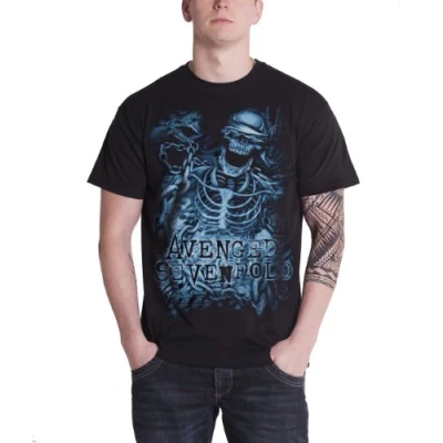 Image of Bravado Avenged Sevenfold Chained Skeleton Men&#039;s T Shirt, Black, Medium