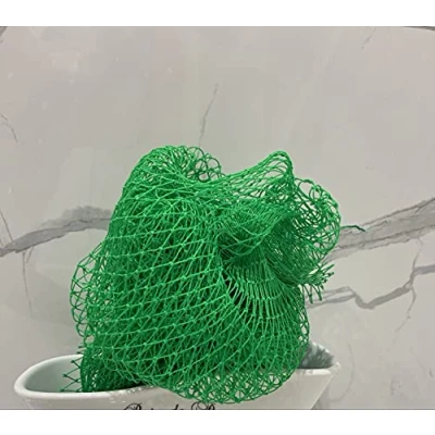 Image of Home Gems Ultra Thick Exfoliating African Bath and Shower Sponge 2 in 1 Body Scrubber COARSE HARD Net Green