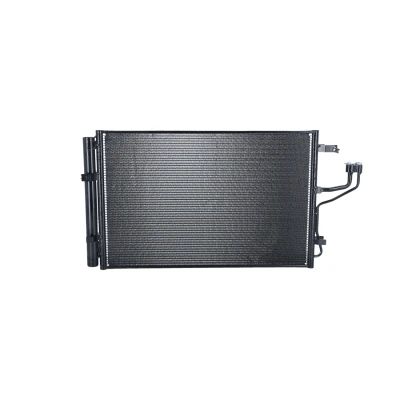 Image of 976064E4000, 97606E4000, 97606E4001 Condenser NRF 350595 with dryer, seal ring 17,2mm 12,8mm 681mm