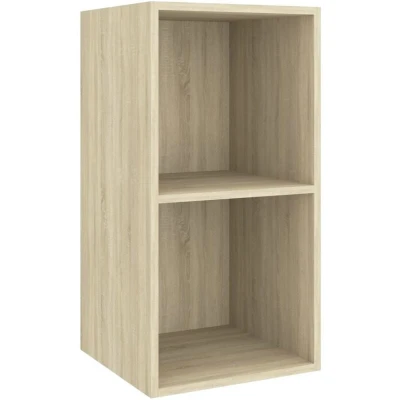 Image of vidaXL Wall mounted TV Cabinet Sonoma Oak 37x37x72 cm Engineered Wood
