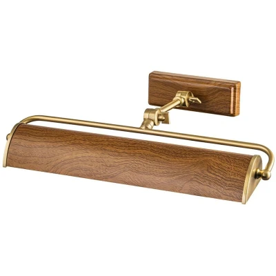 Image of Winchfield 2 Light Medium Picture Aged Brass &amp; Oak Effect