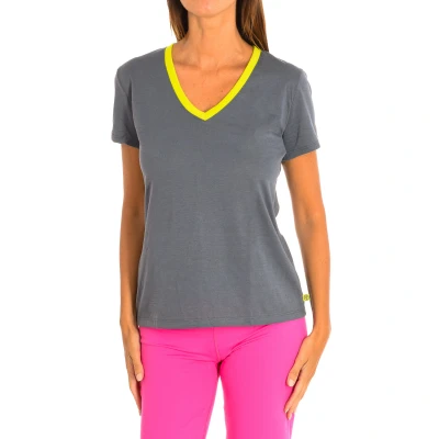 Image of Zumba Womenss sports t shirt with sleeves Z1T00506 Grey Size X Small
